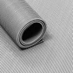 Tapis caoutchouc stri� 3 mm gris - largeur 120 cm (au m�tre lin�aire) - inodore - par m�tre lin�aire