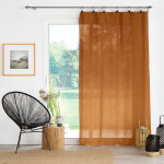 Voilage � anneaux 140 x 240 cm ? voile tiss� linka camel
