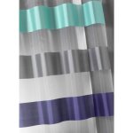Voilage bi - matire contemporain bleu 140x260 cm