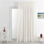 Voilage brod� cornely � galon fronceur blanc 300x240 cm
