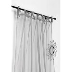 Voilage - - effet filet gris clair 145x300 cm Voilage - - effet filet gris clair 145x300 cm