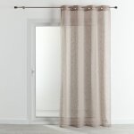 Voilage - effet lin fluide beige 140x240 cm Voilage - effet lin fluide beige 140x240 cm