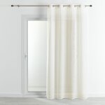 Voilage - effet lin fluide ivoire 140x240 cm Voilage - effet lin fluide ivoire 140x240 cm