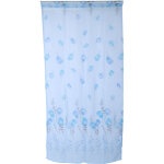 Voilage �l�gant 1x2m pour fen�tre, rideau l�ger d�coration salon balcon bleu