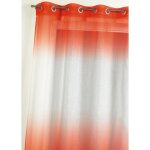 Voilage en �tamine � imprim�s 'tie and dye' orange 140x240 cm