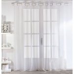 Voilage grande largeur 300x240 cm sablutheo voile sabl blanc