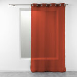 Voilage � ?illets grande hauteur 140 x 280 cm ? �tamine crash telma terracotta