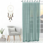 Voilage � nouettes 135x250 cm spirit vert d'eau, par soleil d'ocre