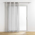Voilage a oeillets 140 x 240 cm aspect brillant sunline anthracite / or
