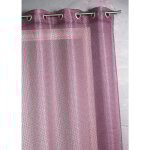 Voilage en organza fantaisie - effet 'rsille' prune 140x260 cm