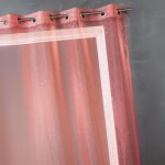 Voilage organza fantaisie goutte mtallique rouge 150x260 cm
