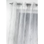 Voilage en organza multicolore tiss blanc 140x260 cm