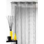 Voilage en organza multicolore tiss gris clair 140x260 cm
