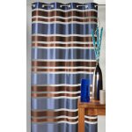 Voilage en organza rayures horizontales bleu 140x240 cm