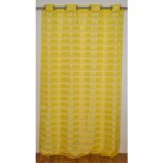 Voilage  rayures en coloris jaune jaune 140x240 cm
