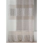 Voilage rayures horizontales blanc et naturel naturel 140x240 cm
