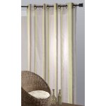 Voilage avec des rayures verticales taupe 140x240 cm