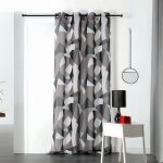 Voilage tamisant camo gris clair 150x240 cm