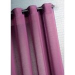 Voilage uni en �tamine vieux rose 140x240 cm