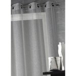 Voilage uni avec fils en lurex noir 140x260 cm