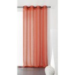 Linder - voilage uni et tamisant en poly / lin orange 150x240 cm Linder - voilage uni et tamisant en poly / lin orange 150x240 cm