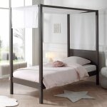 Voile pour lit  baldaquin  pino  90x200cm blanc