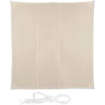 Voile d?ombrage carr� 4 x 4 m beige