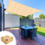 Voile d'ombrage d'ext�rieur 200 x 400 cm avec ?illets, 90 % d'ombrage, id�ale pour tonnelle, terrasse, ...
