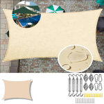 [jamais utilis�] voile d'ombrage imperm�able rectangulaire 2 x 3m toile ombrage 95% une protection des ...