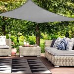 Voile d'ombrage imperm�able rectangulaire, toile ombrage pes r�sistant � l'eau, r�sistant 98% protection ...