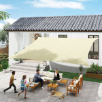 Voile d'ombrage rectangulaire 4x6m, protection uv pour jardin, terrasse, patio, balcon, plage