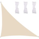 Voile d'ombrage triangle impermable toile tendue protection des rayons uv tissu impermable rsistant ...