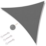 Voile d'ombrage triangulaire 5 x 5 x 5m toile ombrage une protection des rayons uv pour extrieur, terrasse, ...