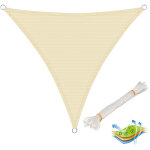 Woltu voile d?ombrage triangulaire 3x3x3 m, en hdpe, protection contre le soleil avec protection uv pour ...
