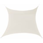 Voile toile d'ombrage de protection polyester polyurthane carr 2x2 m beige