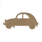 Voiture 2cv en bois � d�corer - 18, 2 cm - marron - adulte - mixte - forme en bois � d�corer
