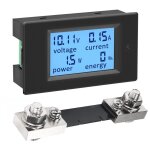 Voltmetre amperemetre panneau numerique shunt 100a dc 6. 5 - 100v, testeur de tension courant puissance ...