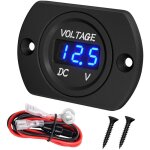Voltmtre de batterie tanche dc 12 v 24 v led, panneau de mesure de tension 12 v 24 v 36 v, moniteur ...