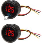 Voltm�tre de batterie, jauge de tension dc 0 - 120v, voltm�tre num�rique 12v avec interrupteur tactile ...
