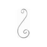 Volute en s alu 270x110 mm - plat 14x5 mm - finition palm�e deco fer forge