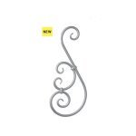 Volute double en s et en c - hauteur 480mm largeur 190mm rond �12mm - fer forg� - � souder - deco fer ...