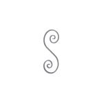 Volute en s finition pointue - hauteur 290mm largeur 100mm plat 12x6mm - fer forg� - � souder - deco ...