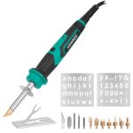 Stylo  bois - fer  souder - 30w - kit pyrogravure - 8 pointes  bois - 3 pointes  souder - 2 pochoirs ...