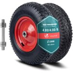 Vounot� lot de 2 roue gonflable 4. 80 / 4. 00 - 8 (400x85mm) avec chambre � air - al�sage 20mm - roulements ...
