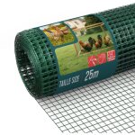 Vounot� grillage soud� plastifi� pvc rouleau 0. 5x25m vert - maille 25mm fil 1mm - treillis et cl�ture ...
