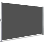 Paravent extrieur rtractable 160x300cm avec housse de protection - gris - store latral vertical brise ...