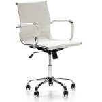 Fauteuil de bureau croma inclinable blanc, cuir synth�tique