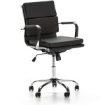 Fauteuil de bureau fenix inclinable noir, cuir synth�tique