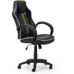 Fauteuil de bureau r�glabe et inclinable formula tapiss� en similicuir et tissu maille. couleur noir ...