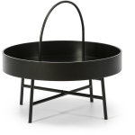 Table basse table auxilaire ronde manila avec plateau en mdf noir et structure métallique en couleur ... Table basse table auxilaire ronde manila avec plateau en mdf noir et structure métallique en couleur ...